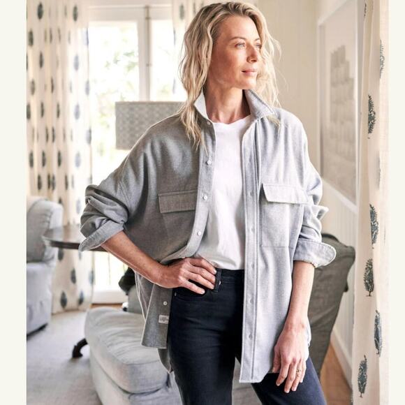 Frank & Eileen Tops - Frank & Eileen McLoughlin Gray Melange Utility Shirt Size XS/S Fireside Flannel